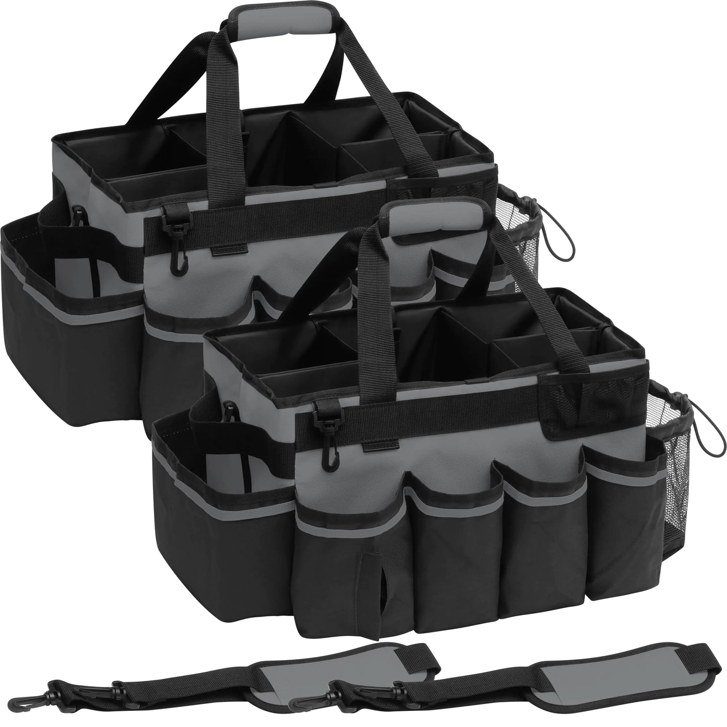 Tadacumir 2 Large Cleaning Supplies Bags for Housekeepers for Kitchen Grey