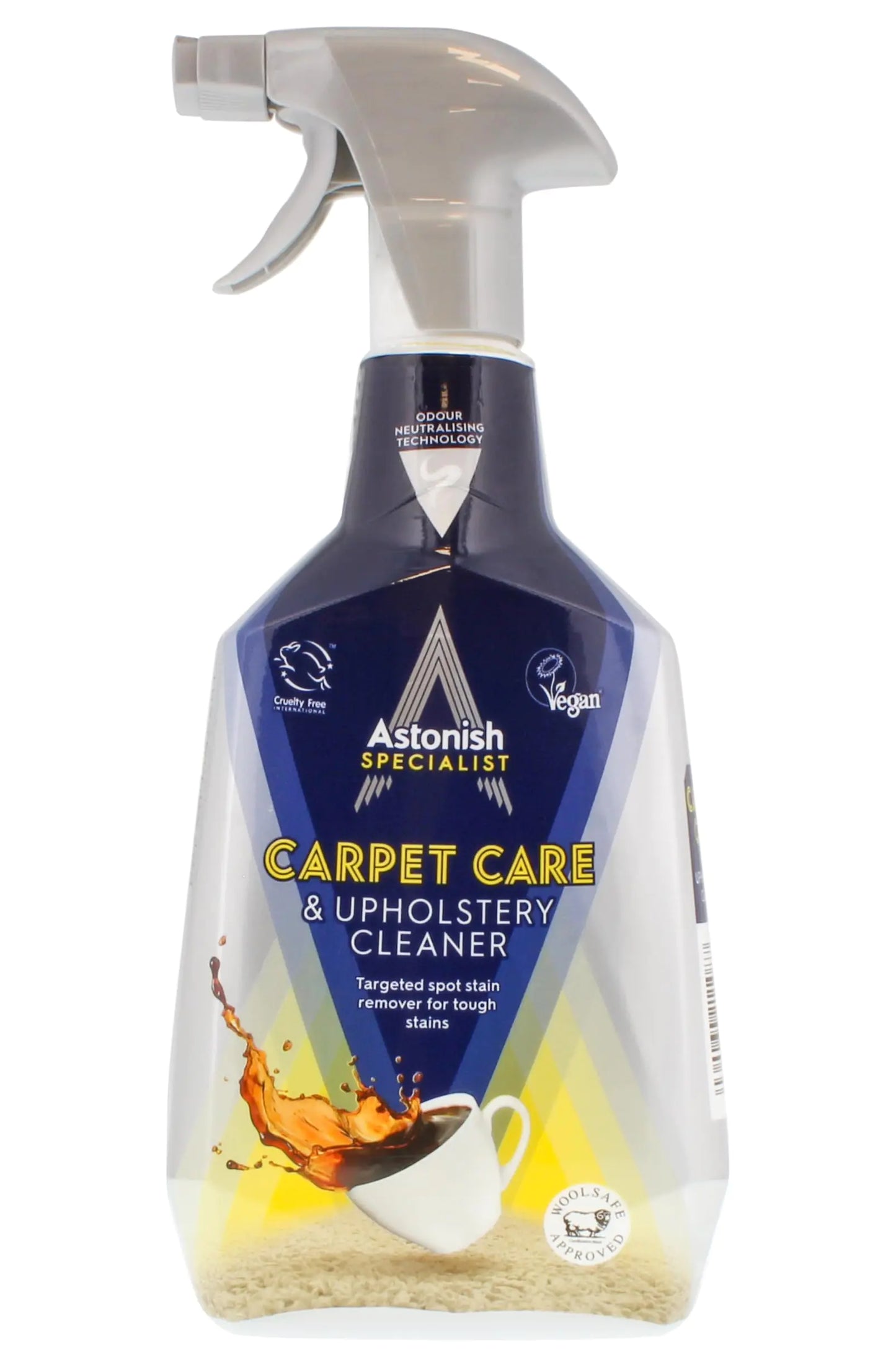 Astonish Specialist Carpet Chair & Upholstery Deep Cleaning Fabric Spray - Lotus Flower Scented Stain & Odor Eliminator - Cruelty Free Essential Household Cleaning Supplies 750ml Recyclable Bottle