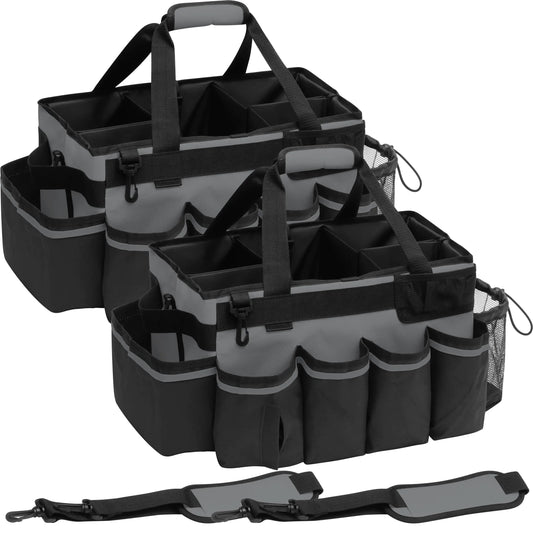 Tadacumir 2 Large Cleaning Supplies Bags for Housekeepers for Kitchen Grey