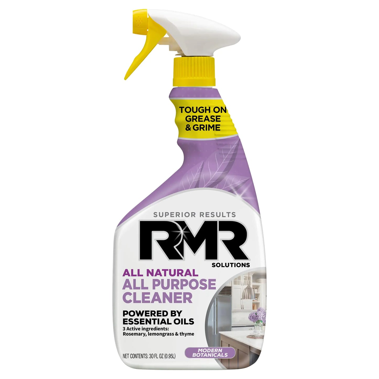 RMR All Natural All-Purpose Cleaner - Non-Toxic Rinse-Free Multipurpose Cleaning Supplies Biodegradable 30-Ounce Spray Modern Botanical Scent